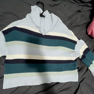 Medium long-sleeve striped colored turtleneck from Target
